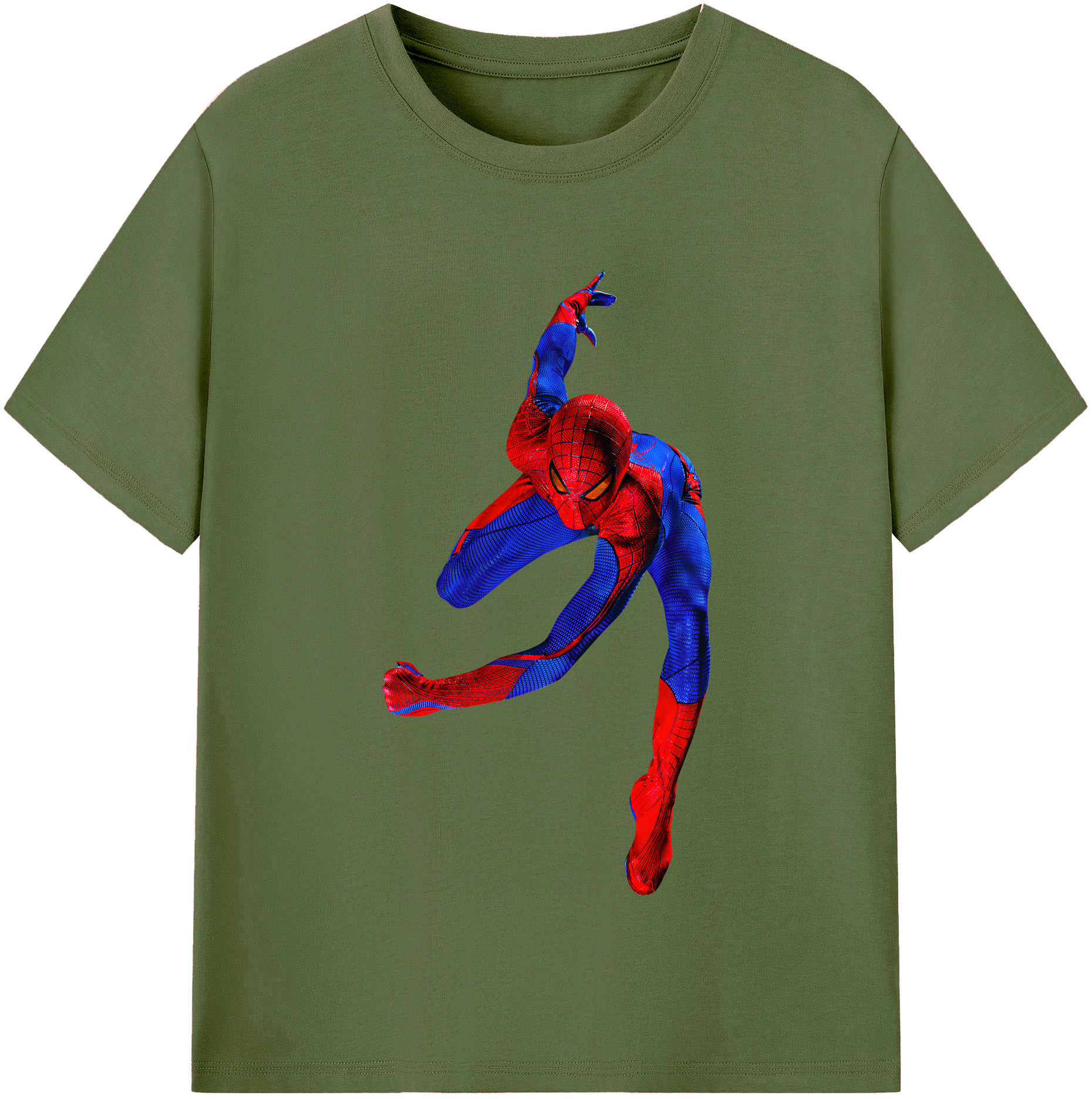 （画像用） Spider Man スパイダーマン 綿100％半袖Tシャツ（フロントプリント）